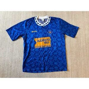VTG 90s Blockbuster Score Jersey Soccer Blue Adult Medium